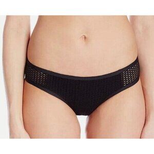 New Red Carter Black Hipster Bikini Bottoms Womens S Mesh Full Cut